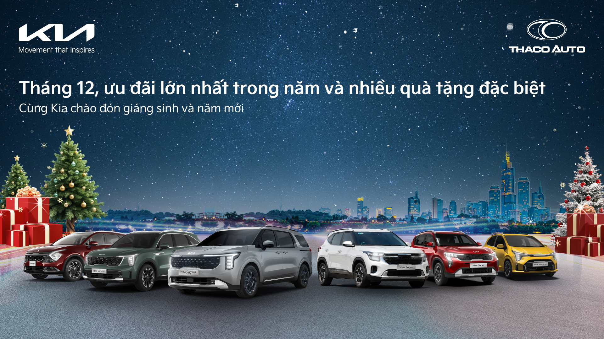 Tháng 12, Kia ưu đãi cao nhất trong năm lên đến 90 triệu đồng chào đón Giáng sinh và Năm mới